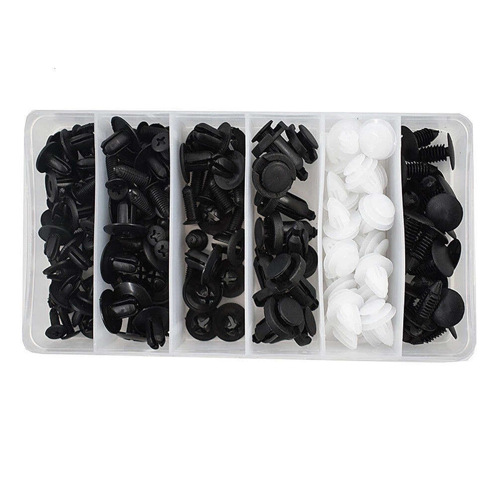 New HE26 Clip 6 Size Mixed 100pcs Auto Car Body Push Pin Rivet Bumper Door Trim Panel Retainer Fastener Kit