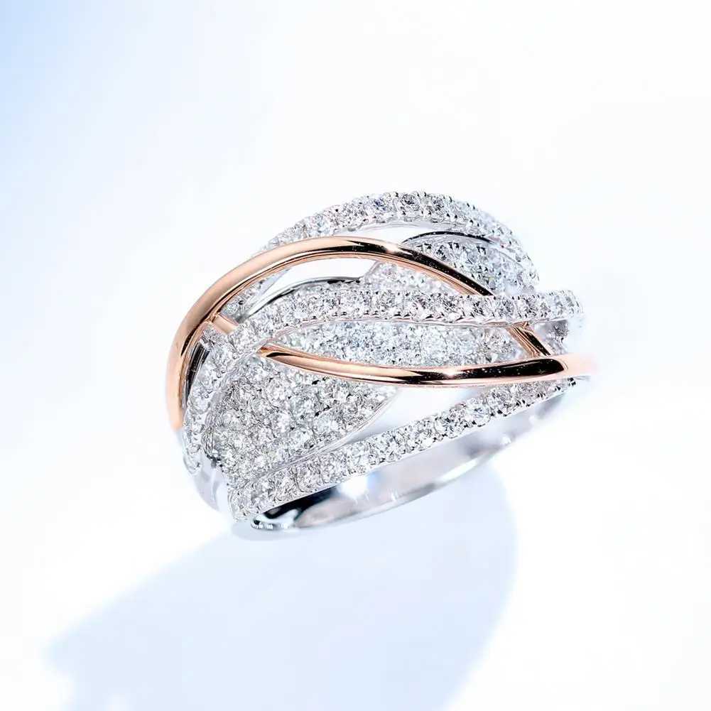 Womens rings exquisite handicrafts decorative sparkling rhinestone inlaid wedding rings La Knuckle rings bridal jewelryXJ250412