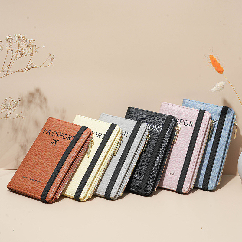 Anti theft brush fresh and minimalist passport book anti magnetic RFID no zipper card bag passport protection ticket holder