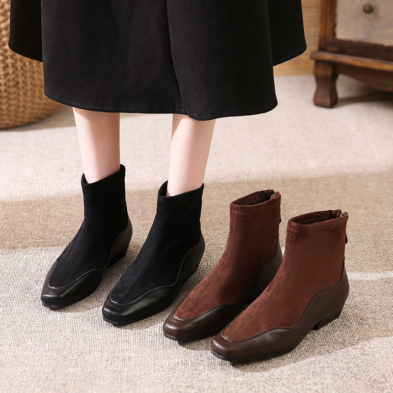 Autumn/Winter Suede Retro Fashion Versatile Short Boots.
