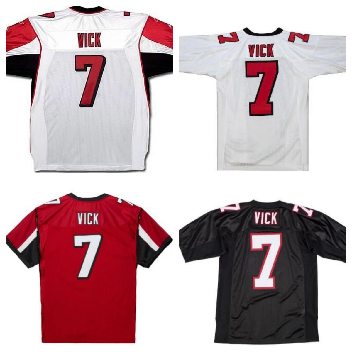 Custom Vintage Mesh Jerseys Football Any Name Number 7 Michael Vick Men Women Youth Stitched Jersey Size S-6XL