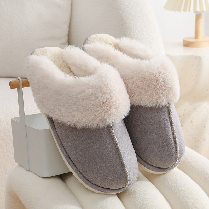 New Men's and Women's Autumn/Winter Minimalist Warm Plush Thick Slippers Free Shipping.