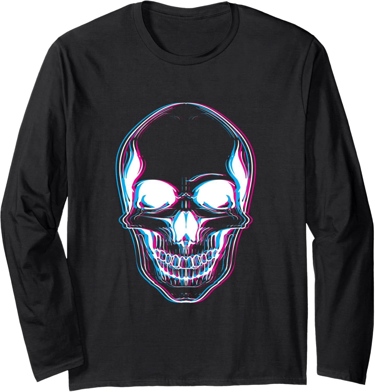 Long Sleeve Shirts for Men sweatshirt Sketched Monocromatic Skull Rockin Birthday Long SleeveTee Streetwear Casual tops clothes