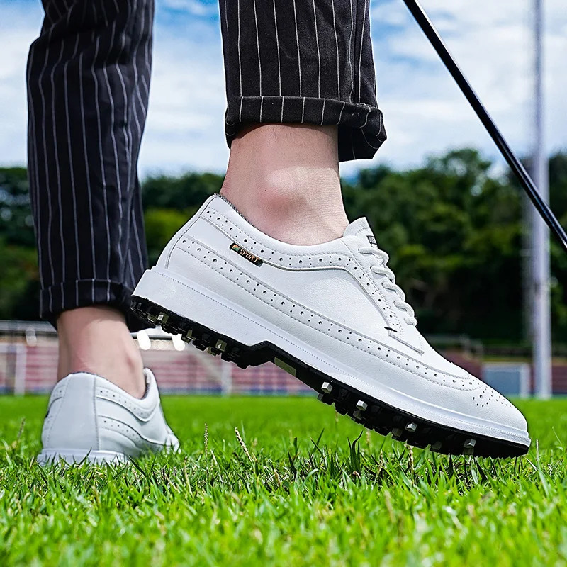 SpringSummerAutumn Four Seasons Golf Shoes for Men Waterproof and Breathable Fixed Pin BOA 241118