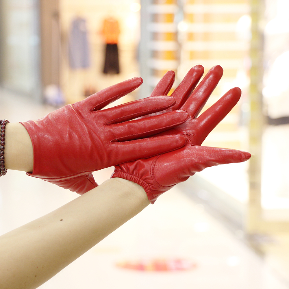 Women Genuine Leather Gloves Men's glove Unlined touch Sheepskin Glove thin Breathable soft Fashion Female Driving gloves Accept customize