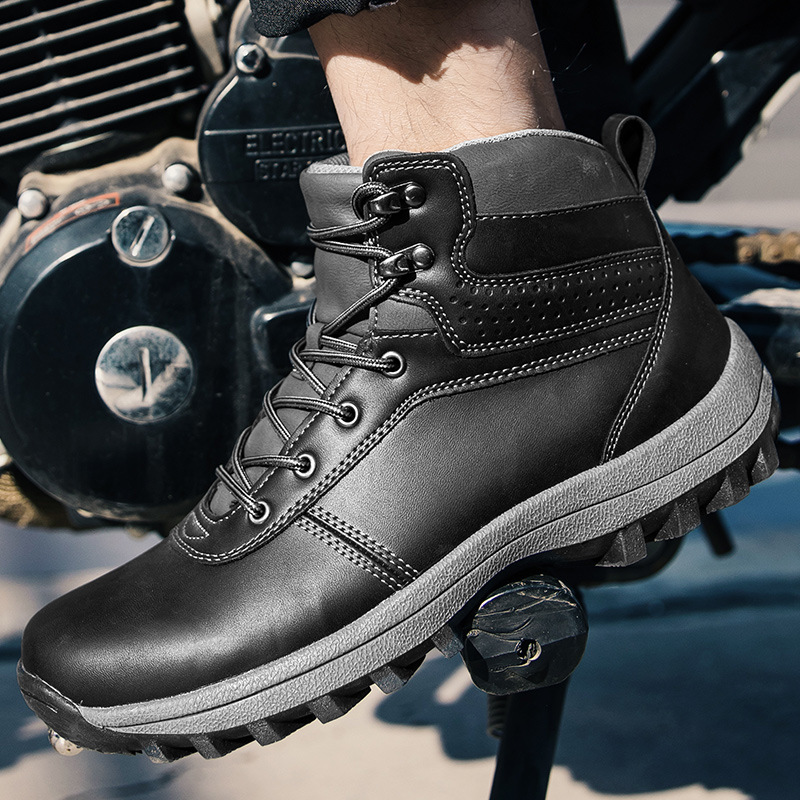Winter hot hiking shoes with thick fleece and warm snow boots, outdoor lightweight and fashionable Martin boots