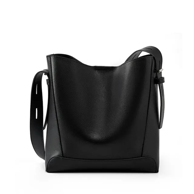 Cowhide Women's Shoulder Bag Fashion Trend Designer Bucket Large Capacity Genuine Leather Women Crossbody Bags Check BagVoyage