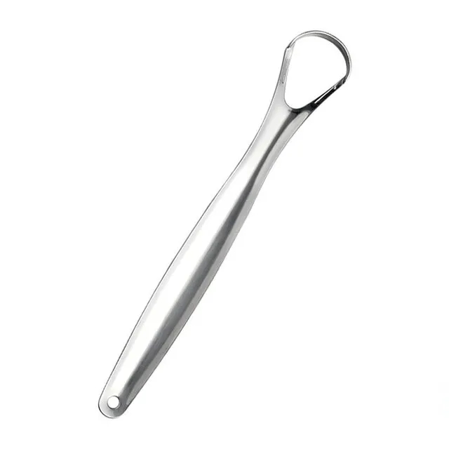 Stainless Steel Tongue Scraper Oral Cleaner Brush Fresh Breath Cleaning Coated Toothbrush Hygiene Care Tools Raspador De Lengua De Acero Inoxidable