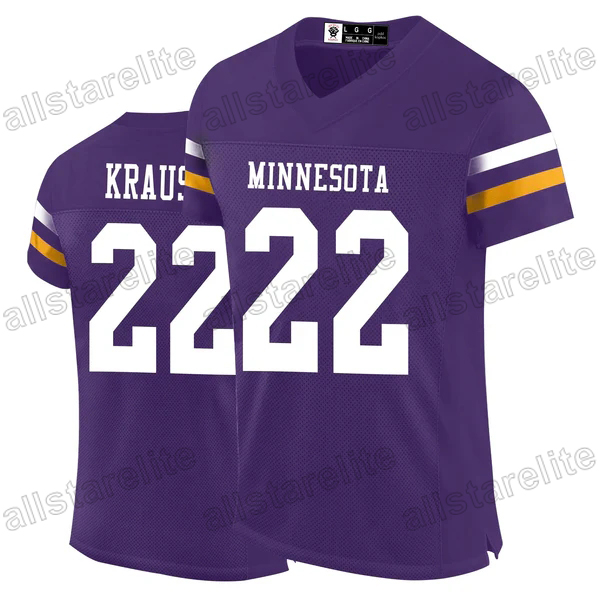 2024-25 Aaron Jones Justin Jefferson Football Jersey Addison TJ Hockenson J.J. McCarthy Randy Moss Ivan Pace Jr. 2 Gilmore Custom Men Women Youth