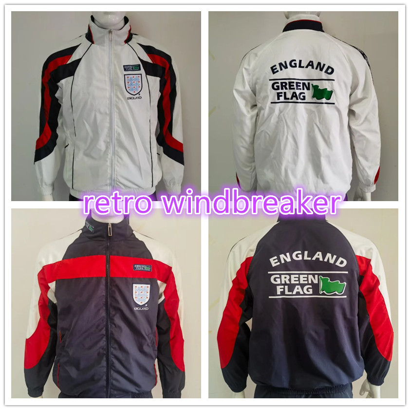 eNGLanDS retro jacket long zipper windbreaker adult tracksuit training KANE STERLING RASHFORD GREALISH 2024 2025 mens football tracksuits kit survetement