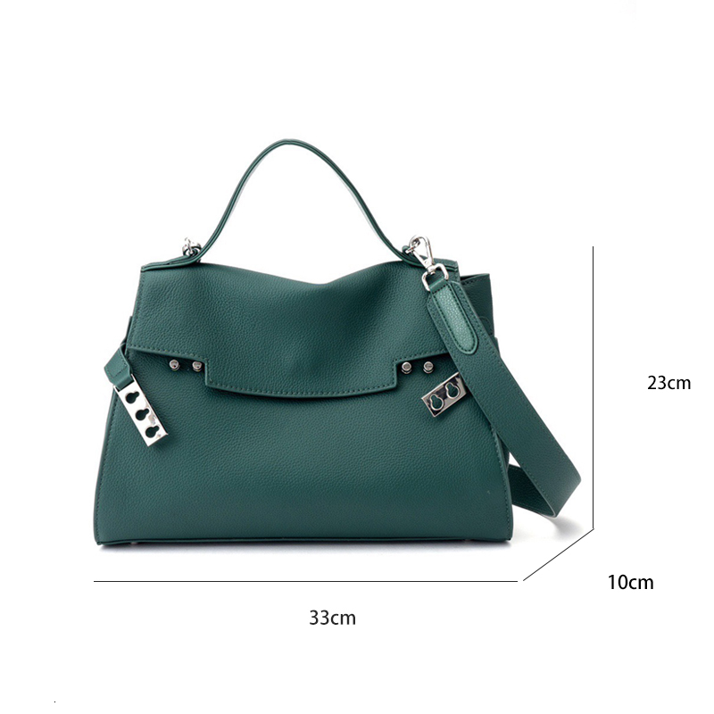 Ladies Cowhide Leather Handbag Large Capacity Casual Shopping Shoulder Crossbody Bag Retro Genuine Leather BagVoyage