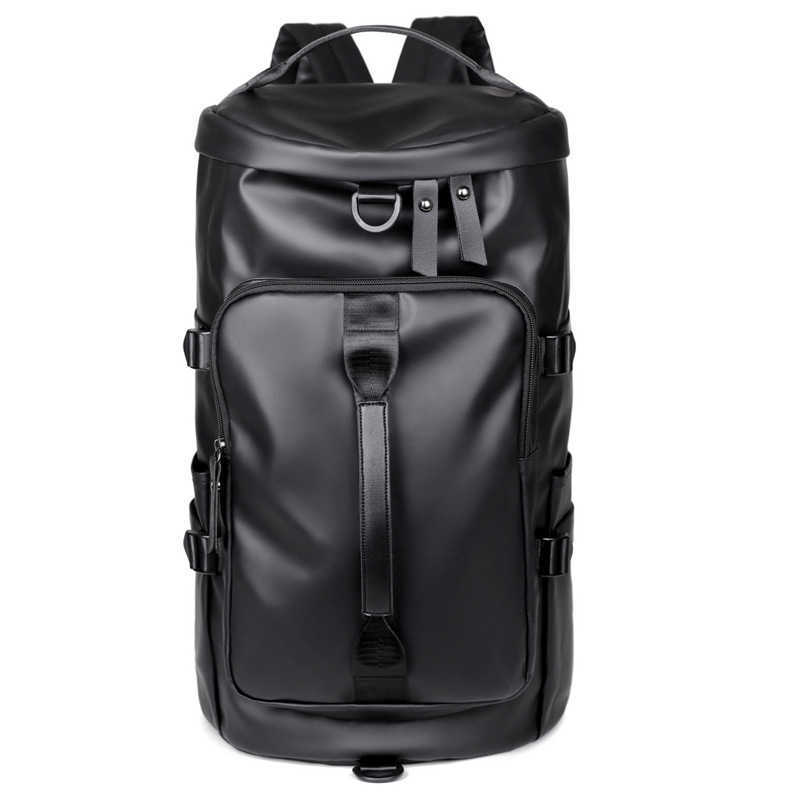 Fashionable membrane outdoor travel bag, hand-held large capacity dry wet separation fitness bag, lightweight and simple double back luggage bag
