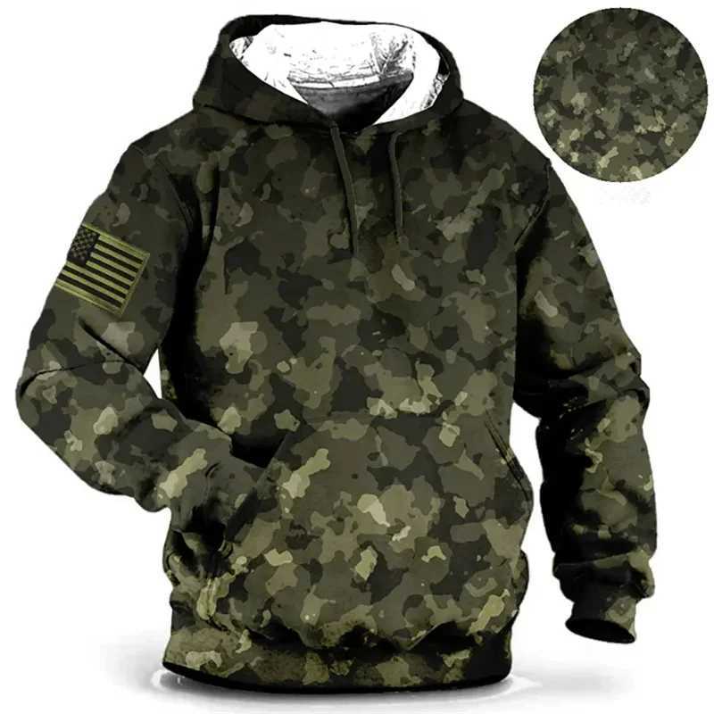 High Quality New Camo Hoodie Mens Hoodie Sweatshirt Oversi Plover M Fashion Street Clothing Harajuku Casual Clothing T241118