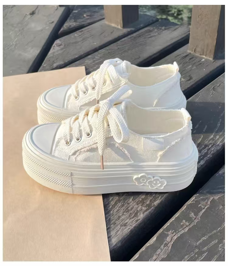 Women's 2024 Vulcanized outdoor Canvas Sneakers Ladies Flats Women Spring Autumn Lace Up Comfortable Sports Female Shoes 1c69