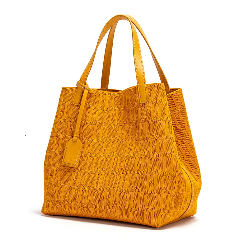 Handmade Large Capacity Women's Shoulder Bag Ladies Handbag Fashion Classic New Solid Color High-Quality Temperament PU