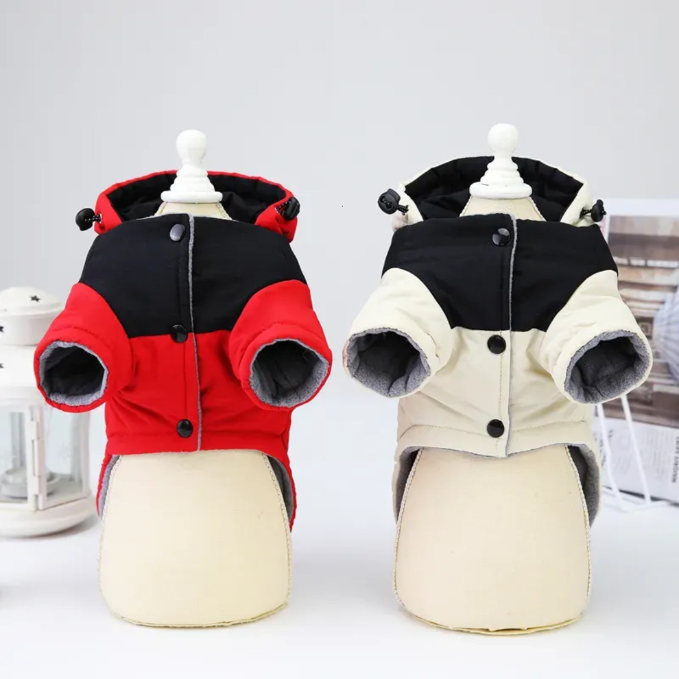 ANNIMOS 2023 Dog Apparel Pet Winter Warm Coat Puppy Clothes Two Legs Cotton Clothing Vest Jacket for Small Medium Dogs 96b