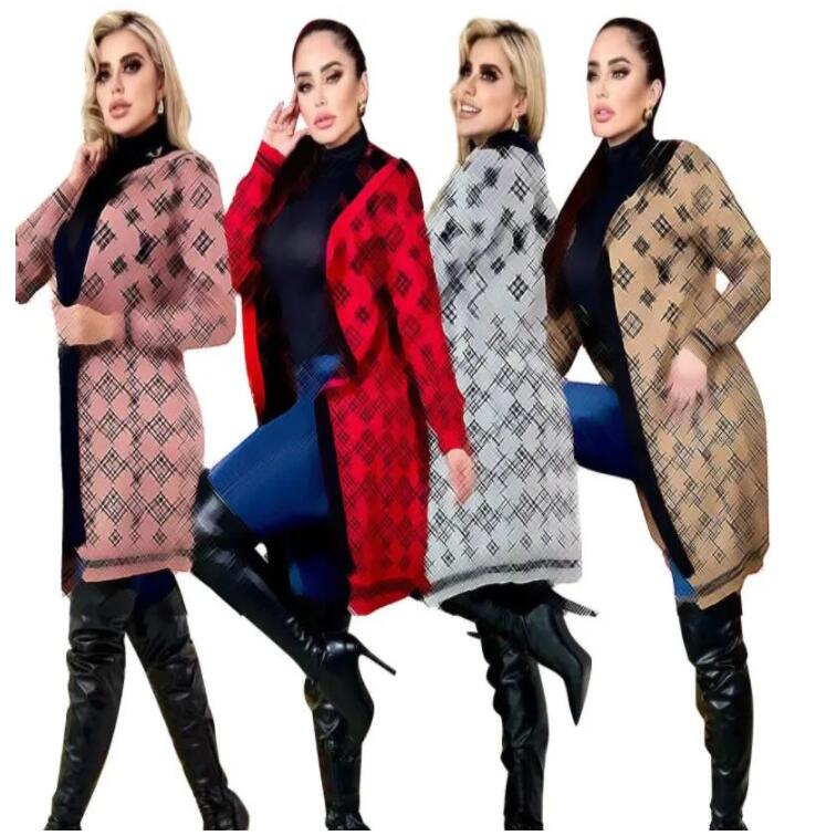 Designer Women's Sweaters V-neck embroidery Luxury Letter long-sleeved knitted cardigan fashion loose Sweater Coat
