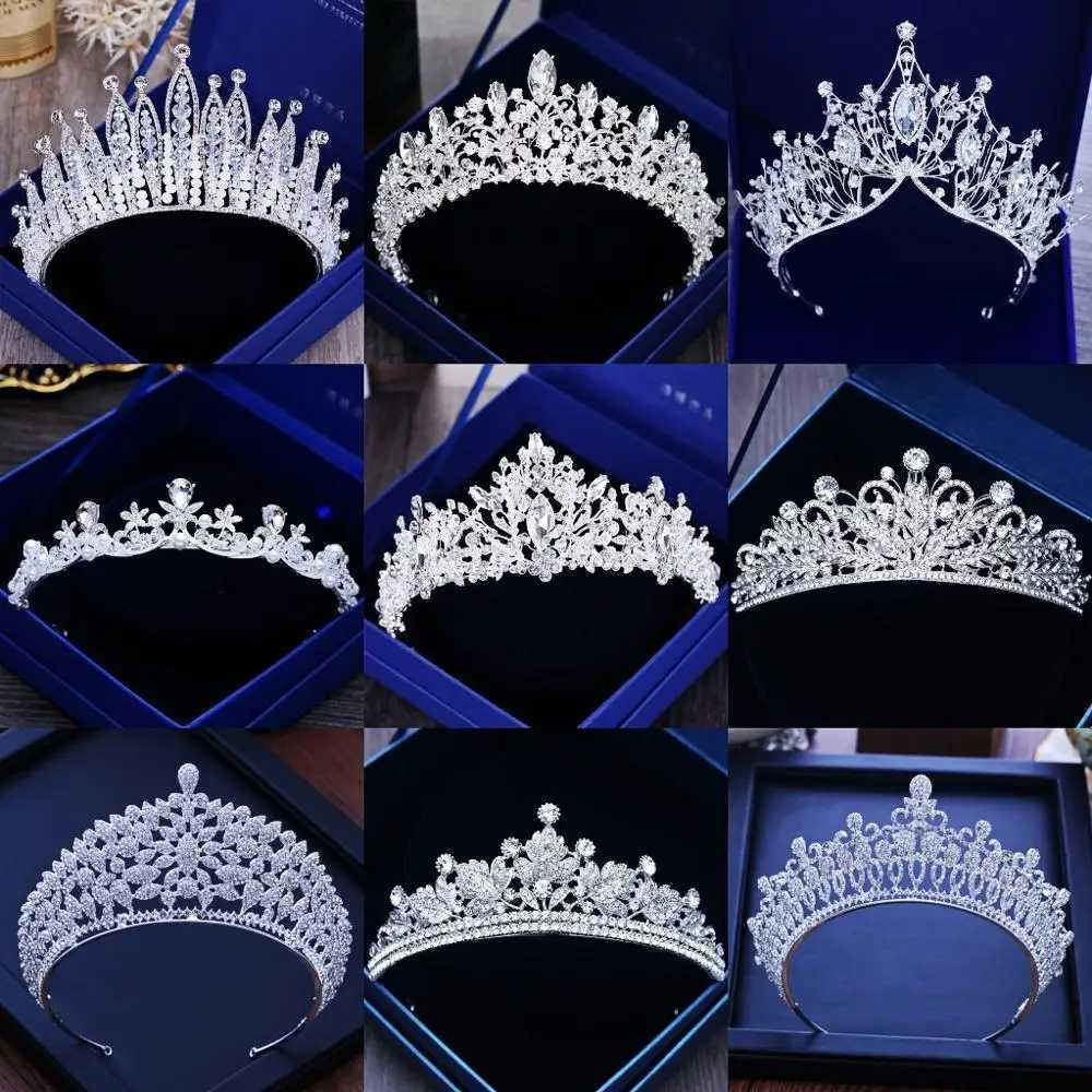 Different silver gold crystal crowns bridal headpieces fashionable queen wedding headpieces wedding hair jewelry accessories W241118