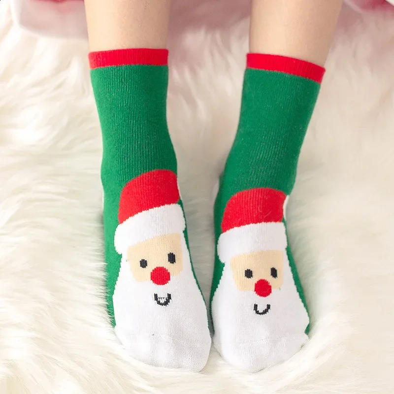 Christmas Children Socks 5 pairs/lot Socks for Girls Boys Autumn Winter Warm Childrens Year Soft Socks 241118