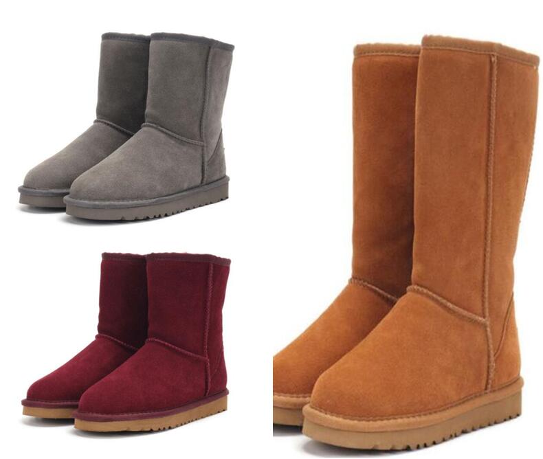 Women's Classic tall short snow Boots Knee 58155825 Womens Winter warm boot cozy Sheepskin Plush casual boots Beautiful Gift