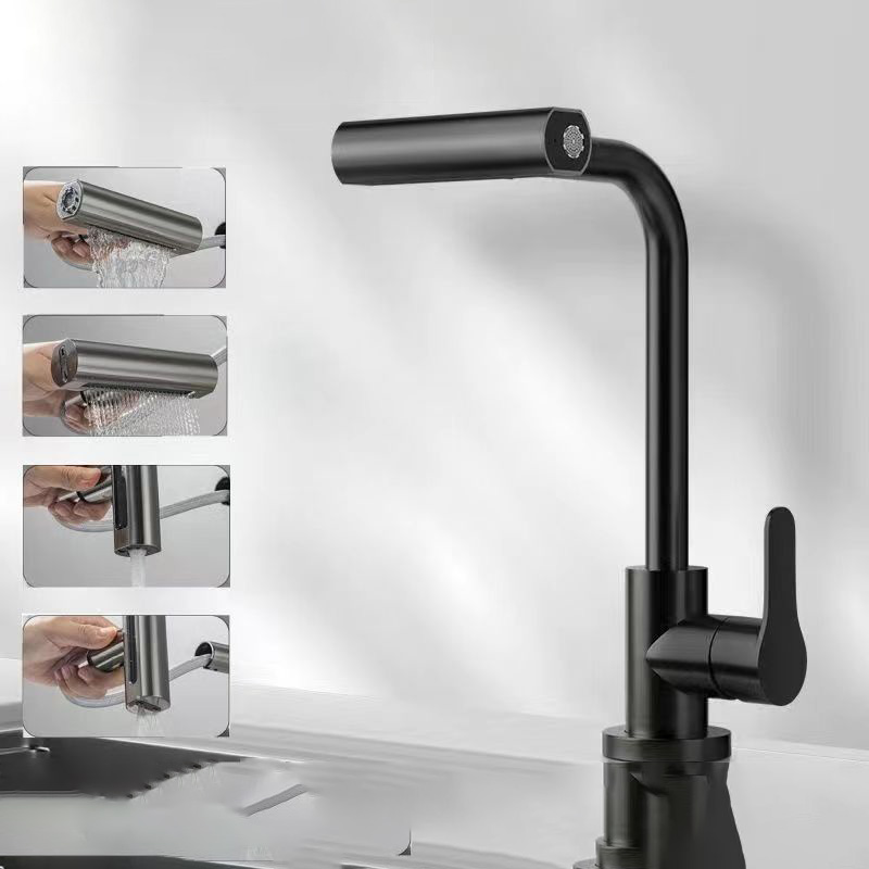 Three fly rain kitchen pull faucet household washing basin washing tank Tank hose