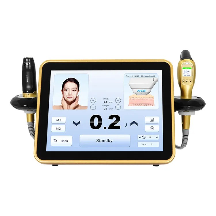 Hot Non-Invasive 7D 12D Gold HIFU Skin Elasticity Restoration SMAS Eye Neck Face Lifting Anti-Aging 2 Handles High Intensity Focused Ultrasonic Beauty