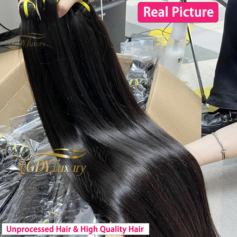 12A Vieamese Raw Bundles 100% Human #1B Natural Black Straight Unprocessed Hair Extensions Tissage