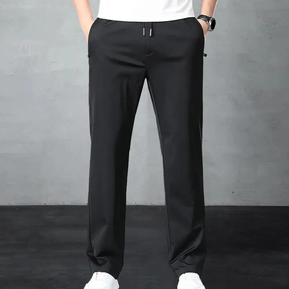 Men Golf Pants Straight High Elastic Summer Casual Pants Outdoor Sports Pants Golf Clothing Men's Golf Trousers