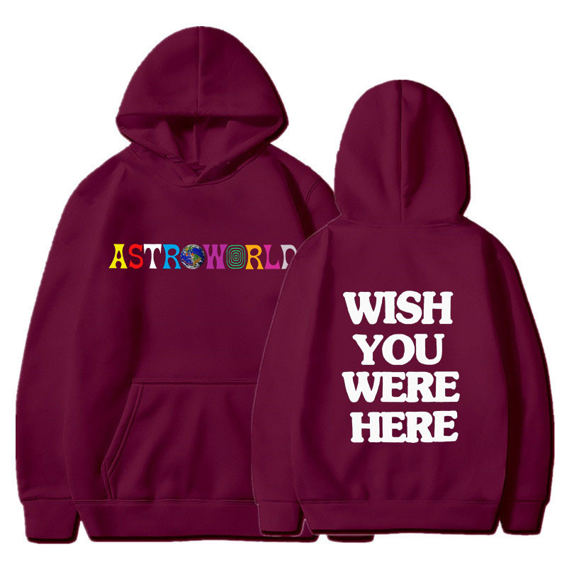 Men's Hoodies Sweatshirts 2024 Hoodie new mens letters ASTROWORLD printing hooded letters YOU WERE HERE hooded winter ladies hoodie pullover H250219