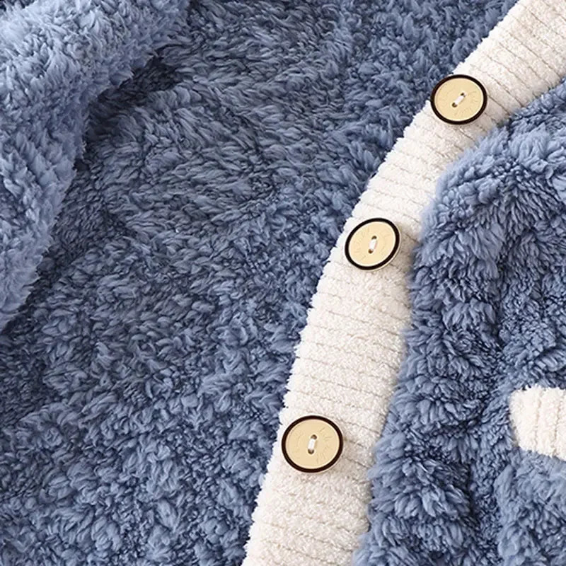 Childrens Pajama Set Winter Baby Plush Thick Pajama Suitable for Children and Girls Pajamas Warm Boys and Girls Underwear Youth Clothing Set 241118