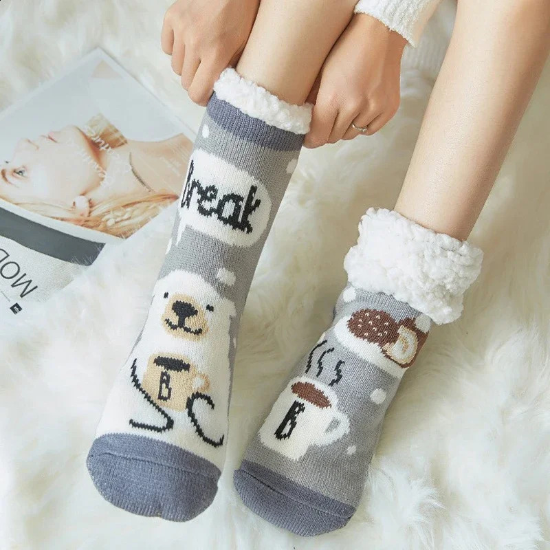 Childrens Cute Warm Socks Thick Cotton Winter Womens Socks Christmas Kavay Inventory Christmas Gifts Family Flooring Room Fun Socks 241118