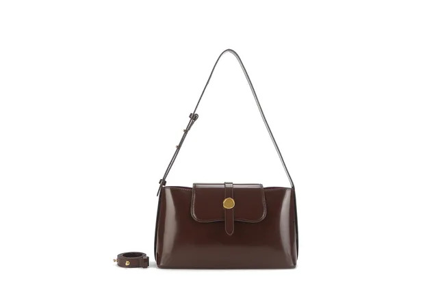 One Handmade Custom Vintage Baguette Underarm Cowhide Envelope Commuter's All-Matching Shoulder Messenger Bag Genuine Leather BagVoyage