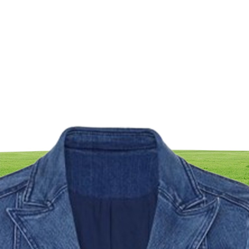 HIGH QUALITY New Fashion Designer Blazer Women039s Metal Lion Buttons Double Breasted Denim Blazer Jacket Outer Coat CJ1914088348