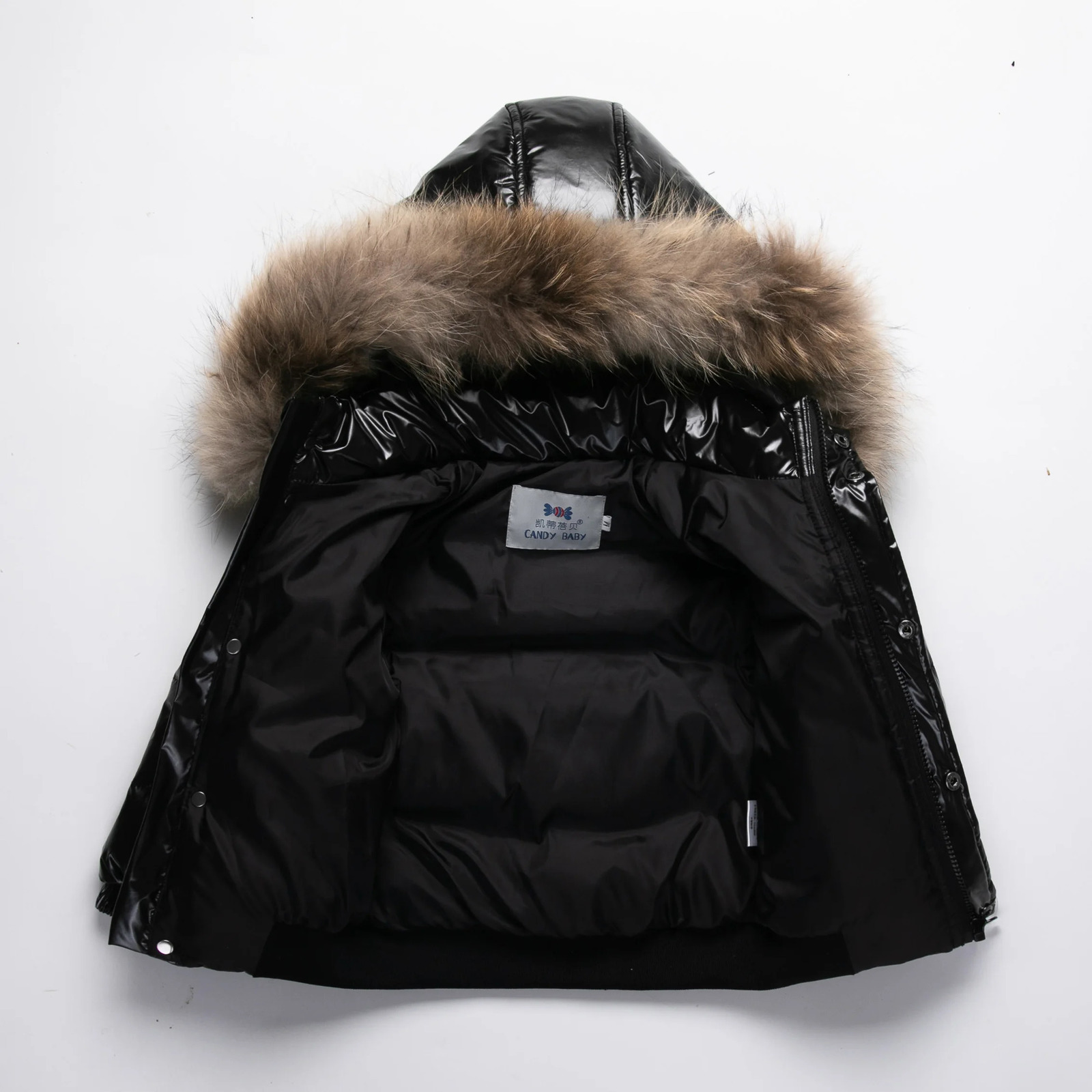 Winter Baby Boys Down Jacket Real Fur Waterproof Shiny Thicken Warm 18 Years Boy Outerwear Coat Kids Parka Outfit 241118
