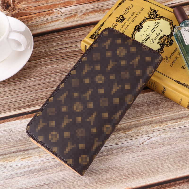 Old pattern womens single zipper wallet with multiple card slots long multi-functional card bag zero wallet hand-held