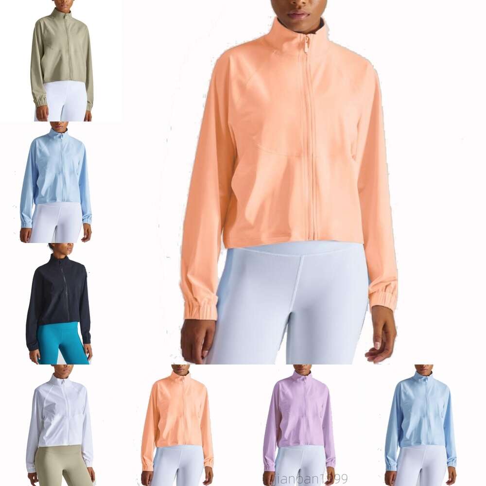Hot selling yoga jacket running fitness jacket womens jacket zippered loose casual quick drying sports jacket long sleeved casual sports jacket 2024