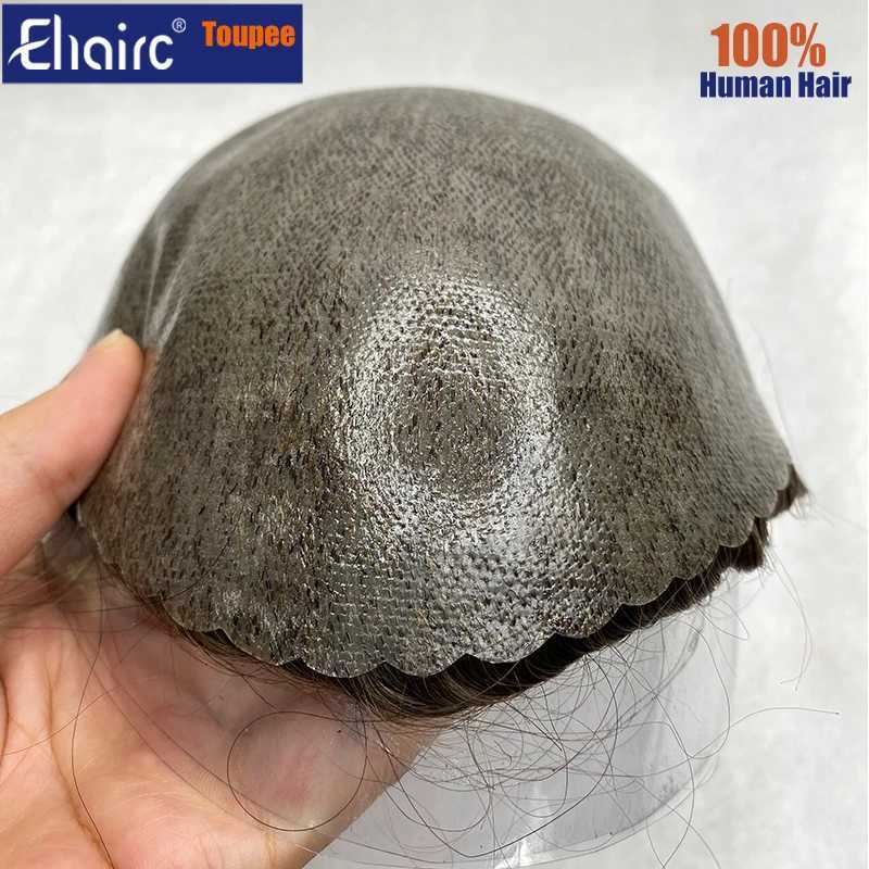 S-Men Calcium Prothesis 0.12-0.14mm Injection Skin M Hair ProsesisToupee Mens 6-inch Wig System M241118