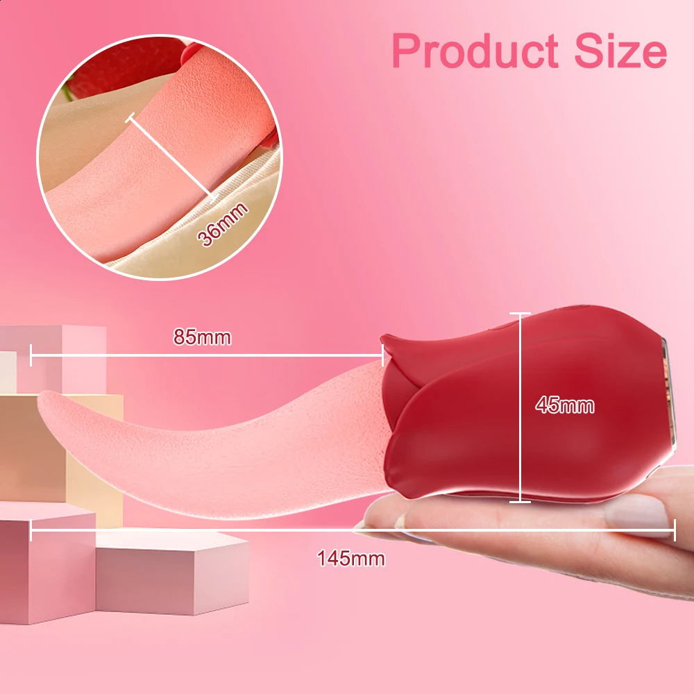 Adult Supplies Vibrator Tongue Licking Nipple Vagina Stimulator Massager Masturbation Tools Women Sex Toys Vagina Vibration 241118