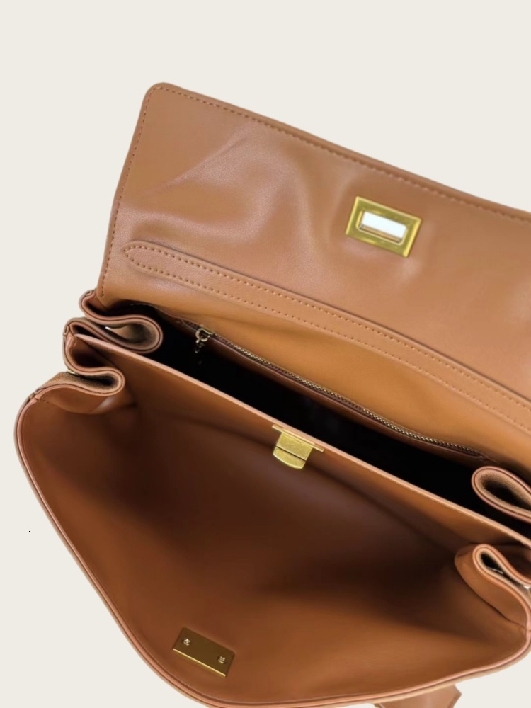 New Autumn And Winter Genuine Suede Leather Tote Bag, Women's Handbag Casual Shoulder Crossbody Bag Check