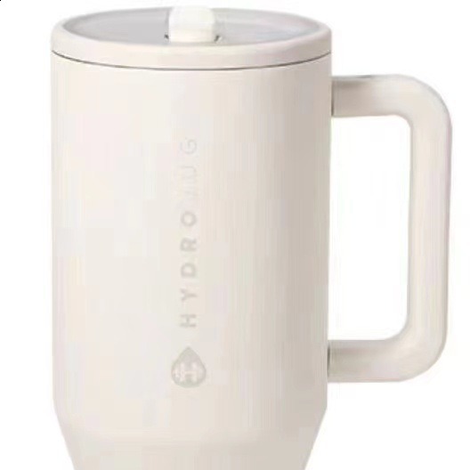 32oz car cup stainless steel Traveler American style insulated ice cream cup portable straw handle cup water cup 241025