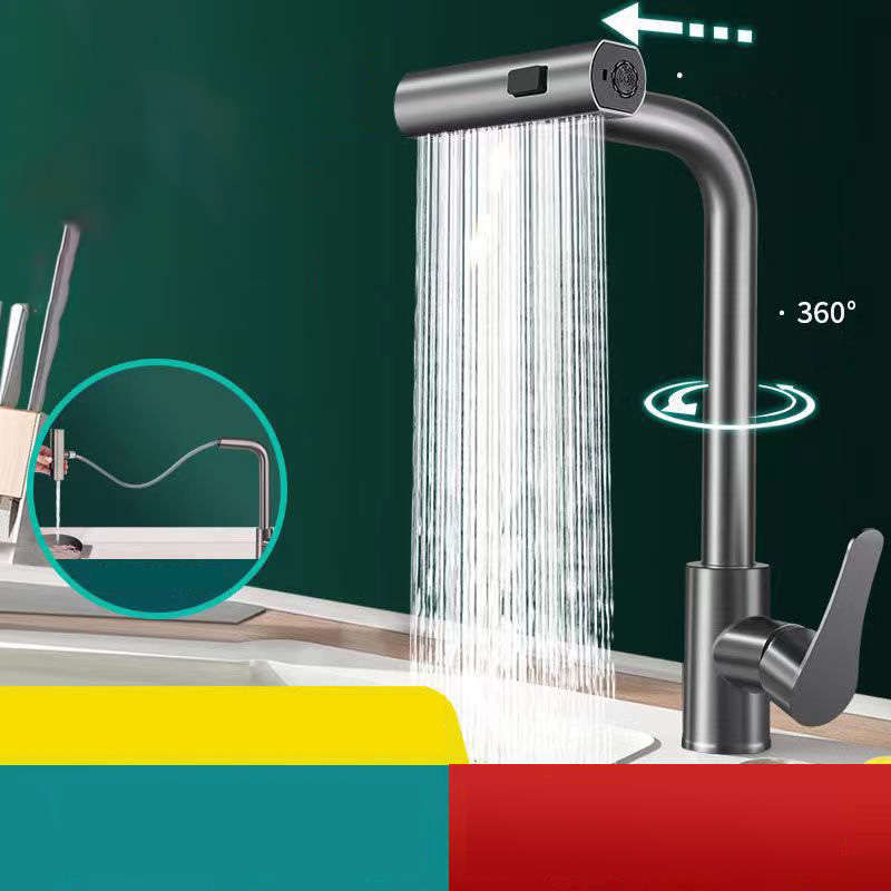 Three fly rain kitchen pull faucet household washing basin washing tank Tank hose