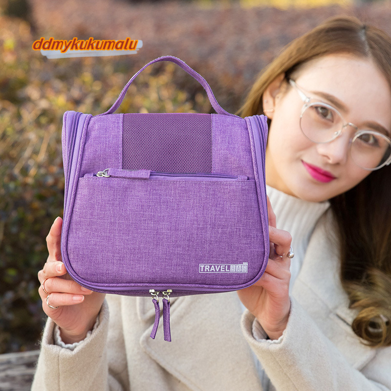 DHlanhai Cationic business travel toiletry hand-held makeup bag, hanging cosmetic storage bag #9kukumalu