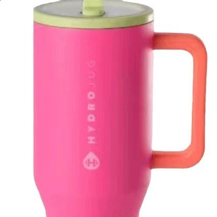 32oz car cup stainless steel Traveler American style insulated ice cream cup portable straw handle cup water cup 241025