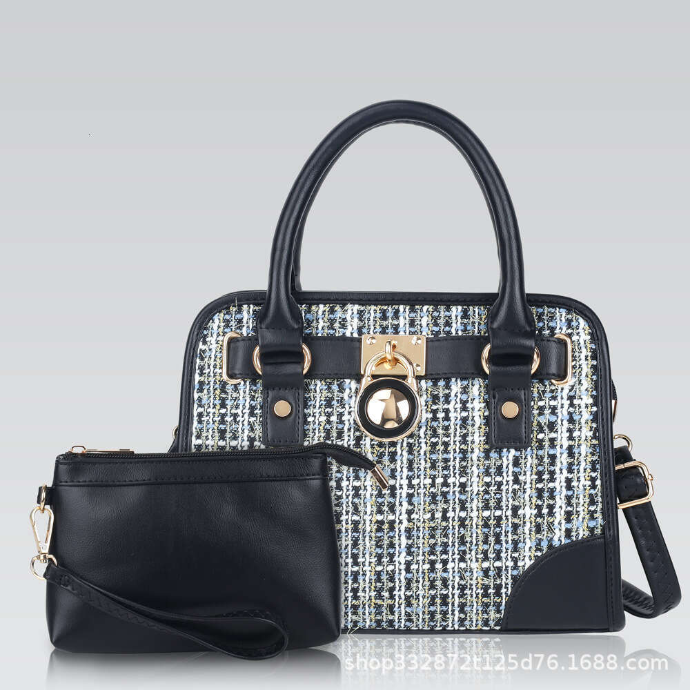 New tote hanging clock fashion women's bag, simple high-end commuting mother and child bag