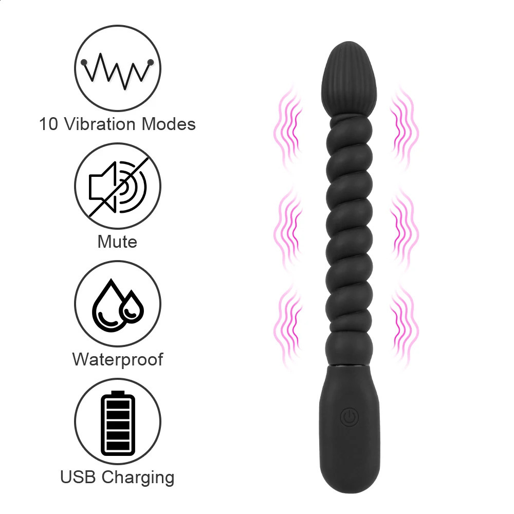 20cm Butt Plug Anal Beads Toys For Women Vibrators Vaginal Balls Men Prostate Massager Slim Dildos Female Masturbator Sex Games 241118