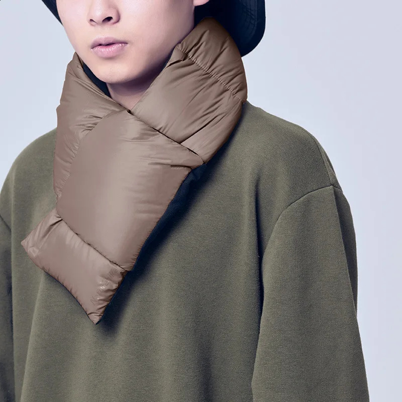 Down Scarf Outdoor Winter Running And Cycling Cold Proof And Warm Sports Scarf 90% White Goose Down For Man And Woman 241116