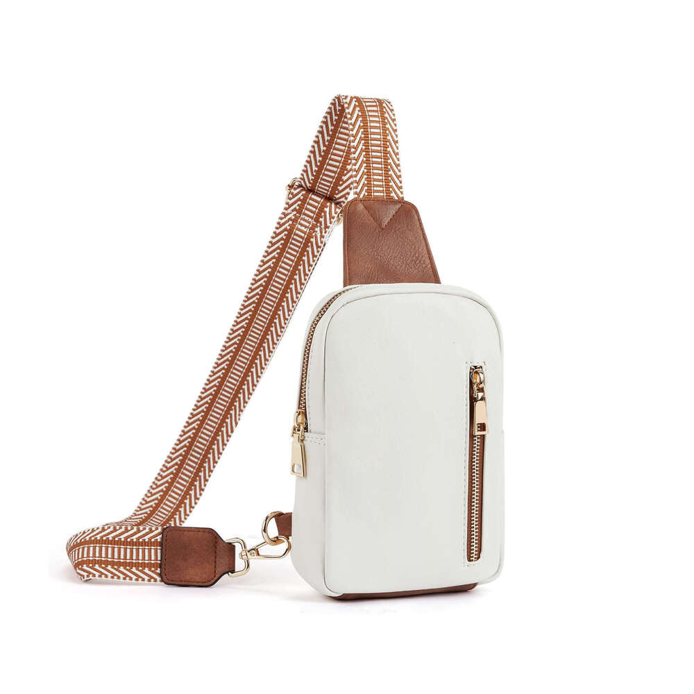Hot selling unisex shoulder crossbody simple and high-end motorcycle PU texture chest bag, Guangzhou