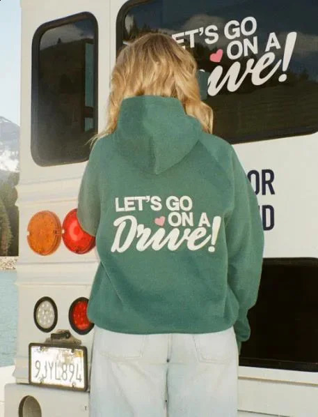Womens Oversized Hoodie Flower Embroidery Back Long Sleeve Hooded Sweatshirt with Front Pocket Casual Streetwear 241118