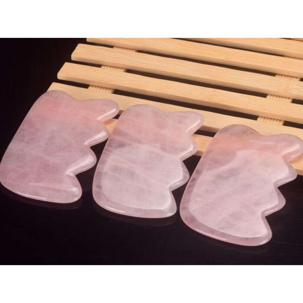 Rose Gua Sha Board Handmade Massager Quartz Scraping Massage For Face Neck SPA Acupuncture Therapy Scraper Board Fish Shape Masaje De Raspado De Cuarz
