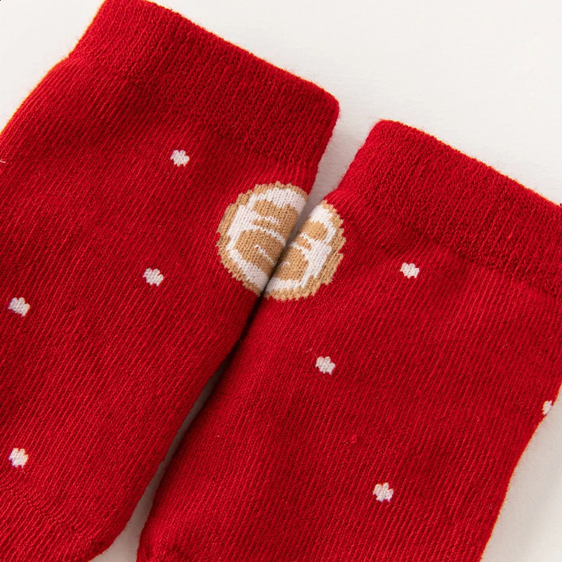 Dave Bella 2 pairs of childrens cotton socks cotton red group boys and girls Christmas socks baby socks DB4238061 241118
